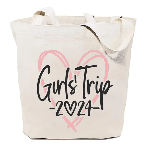 Bolsa Lona Para Mujer Estetica Niña Viaje Amor 2 Hombro Ir