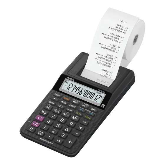 Calculadora De Impresión Casio Hr-10rc De 4,02 X 3,21 X