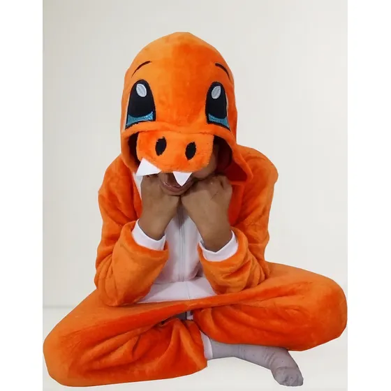 Pijama Kigurumi Térmica De Charmander  Pokemon Para Niños