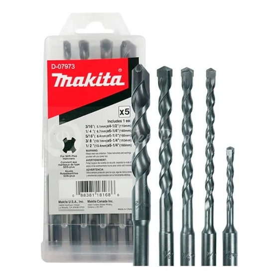 Juego Brocas Para Concreto Sds-plus 5 Piezas Makita D-07973