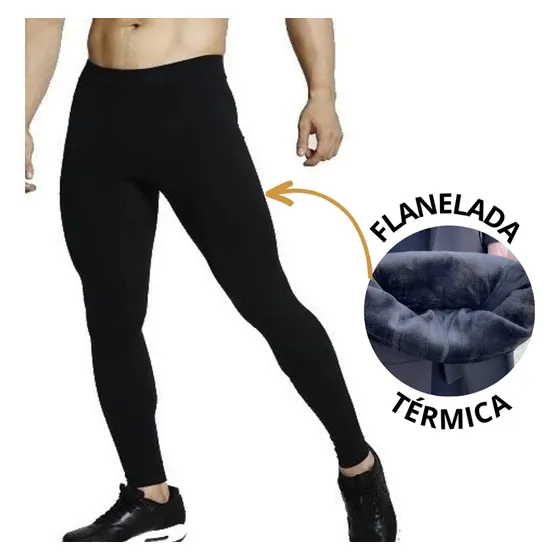 Kit 2 Meia Calça Grossa Térmica Masculina Tecido Sem Pé