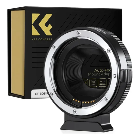 Adaptador K&f Foco Automatico Lente Ef Eos M M50 M200 5.2 Cm 5.2 Cm