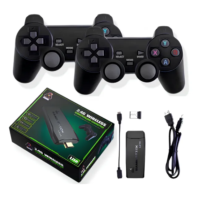 Video Game Stick Retrô 4k 20 Mil Jogos + 2 Controles Sem Fio