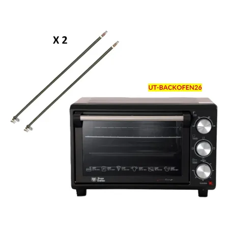 Pack X2 Resistencias  Repuesto Horno Trotter 26l Ut-backofen26 X2