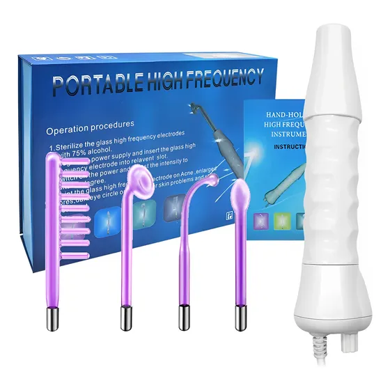 Alta Frecuencia Portátil Facial Y Corporal 4 Electrodos Cc