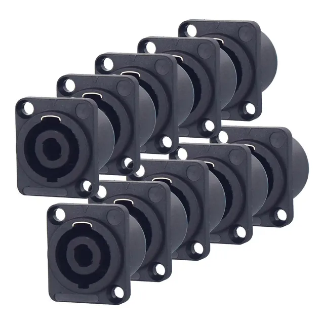 10pz Conector Speakon Hembra Jack Tipo Neutrik 4pin Cuadrado