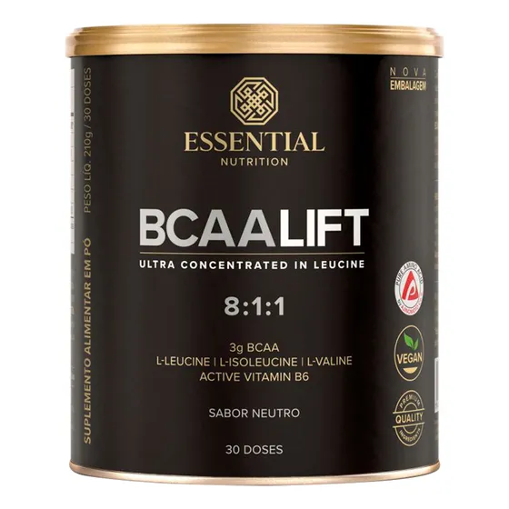 BCAA Lift 8:1:1 Essential Nutrition Sabor Neutro 210g