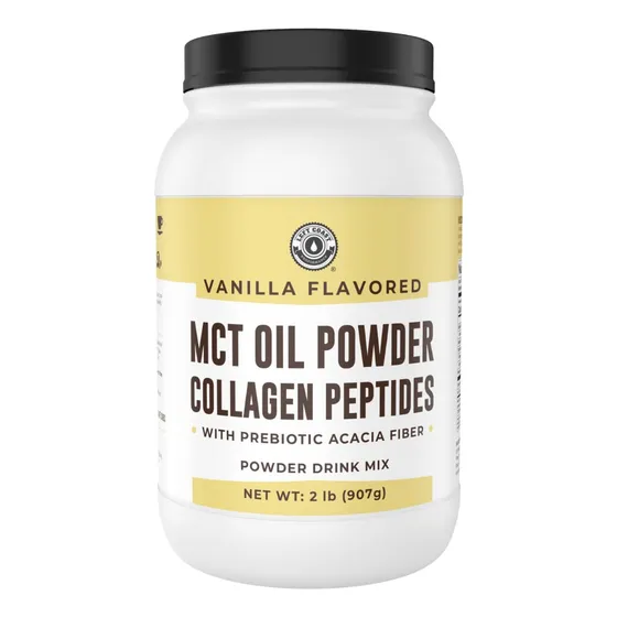 Keto Mct En Polvo, Colágeno Y Fibra Prebiótica De Acacia, 96