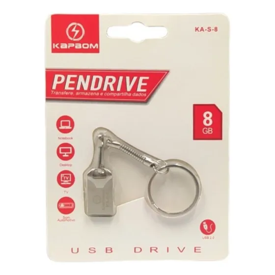 Pen Drive Kapbom Ka-s-8gb Em Chaveiro