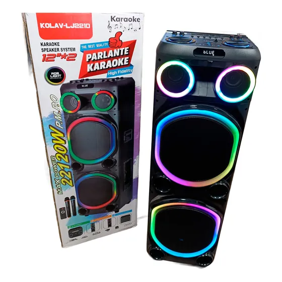 Parlante Doble 12  Kolav Lj2210 Recargable Bluetooth - Cs.