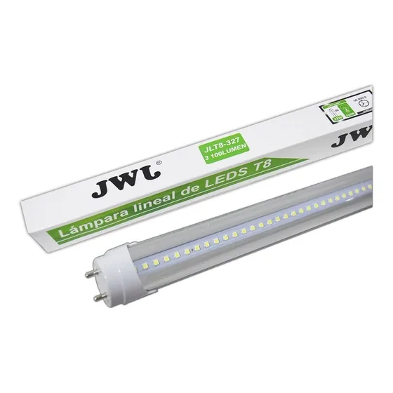 Tubo Led T8 Transp. 32w L/blanca 120cm 5pz C/conectores. Jwj Color Blanco
