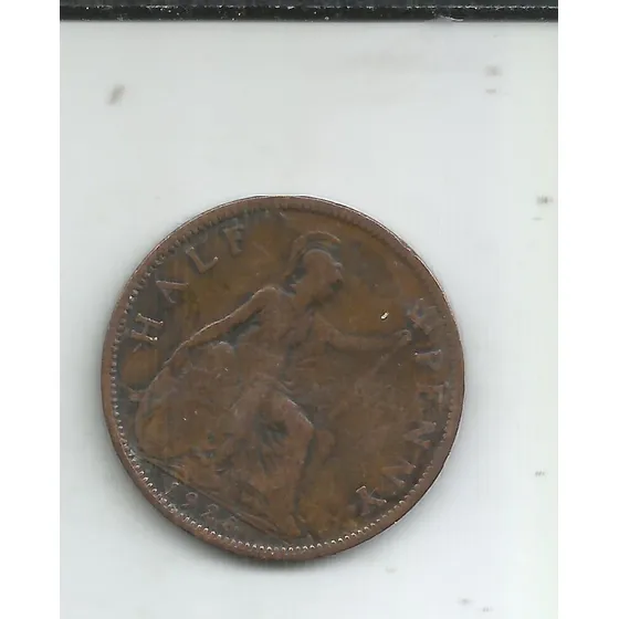 M 668 Gran Bretaña Moneda Medio Penny 1928