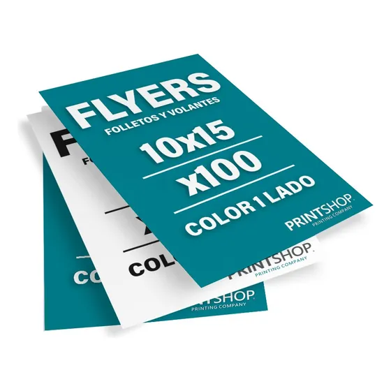 Folletos Flyers Volantes Printshop Color 1 Lado 10x15 X100