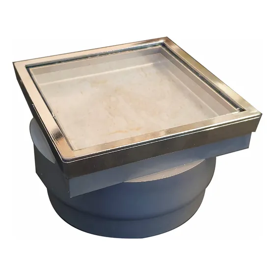 Rejilla De Desagüe Acuadual 110mm Cromada 10x10 Cm