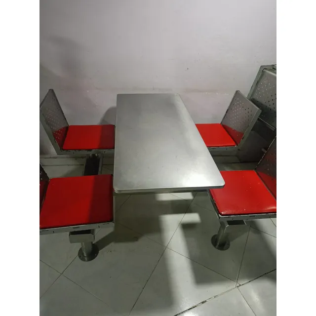 Mesas Para Restaurante O Cafeteria, Color Gris Y Rojo, Medid