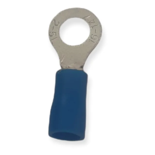 Terminal Ojillo 3/16 In (16-14-18 Awg) Pvc Azul 100 Pzs