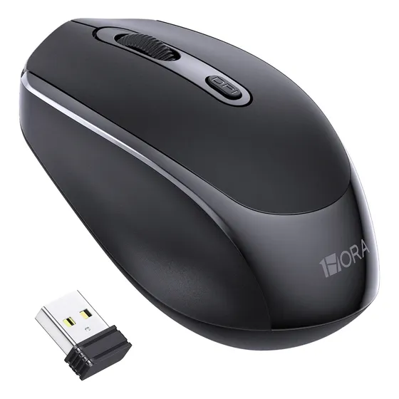 Mouse Sem Fio 1hora, Mouse Wireless 2.4g Preto