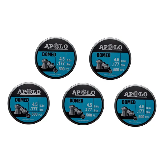 Balines Apolo Domed 4.5 X500 9 Grain X 5 Latas =2500 Balines