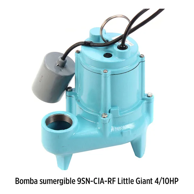 Bomba Sumergible 75gpm 4/10hp Aguas Residuales Little Giant