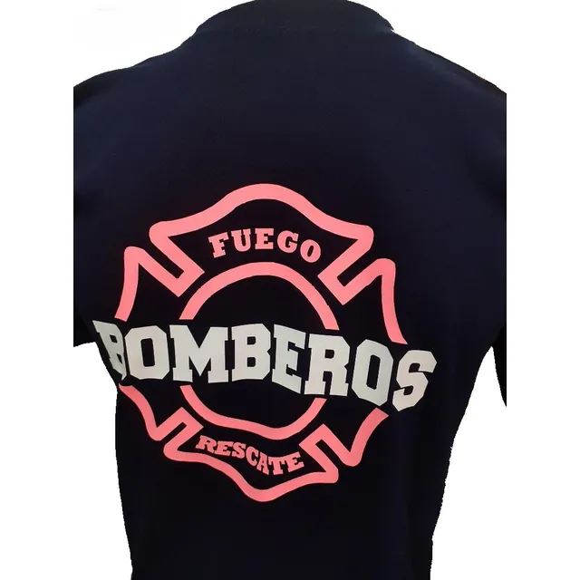 Remeras Estampadas Bomberos Madre - Hija  Combo 2