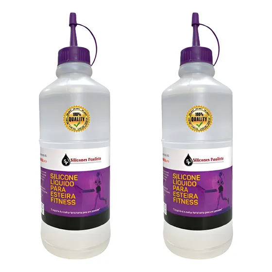 Kit 2 Silicones Lubrificante 1 Litro Esteira Ergométrica