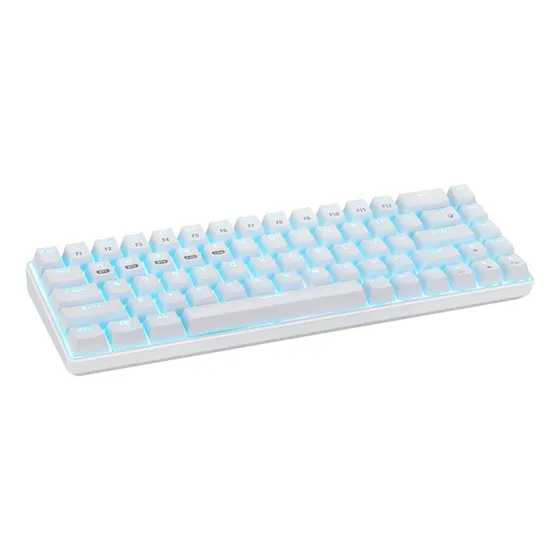 E Teclado Mecânico Multidispositivo De 68 Teclas, 3 Modos Wi