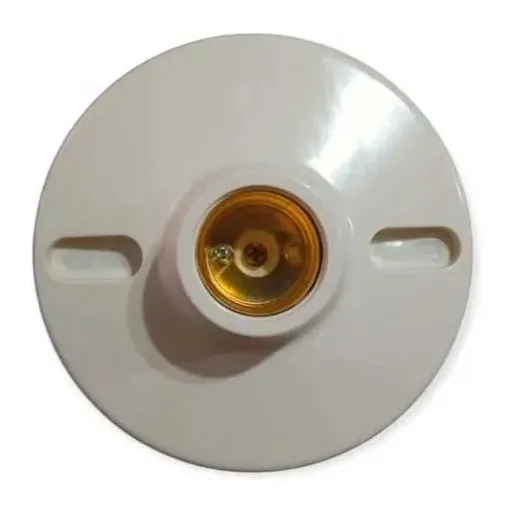 Socate Receptáculo Plástico Tipo Plafón Rosca E-27 