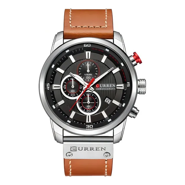 Reloj Curren 8291 para hombre, correa de piel