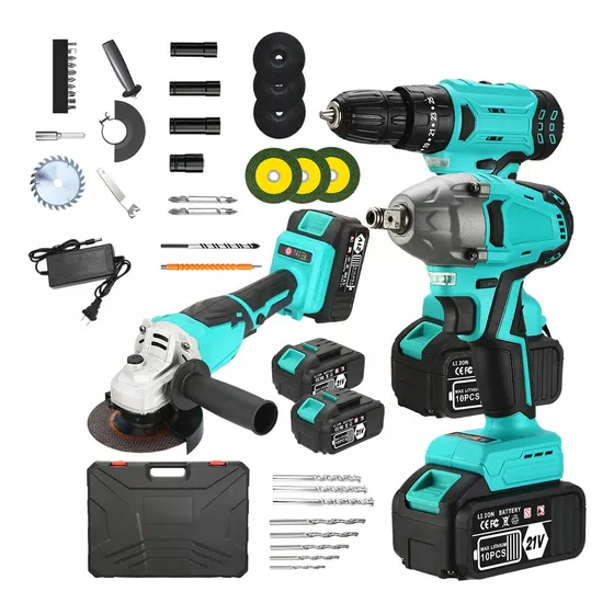 Kit De Llave De Impacto+esmeriladora Angular+rotomartillo