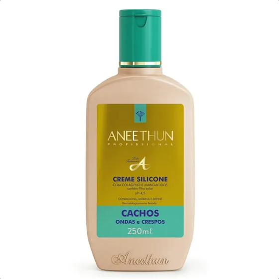 Creme De Silicone Cachos E Crespos 250ml - Aneethun 