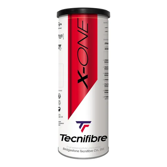 Pelota de tenis Tecnifibre X-one, lata con 3 pelotas
