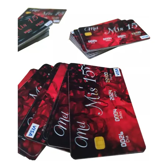 Tarjeta De Invitación Tipo Tarjeta De Crédito Cumpleaño X70