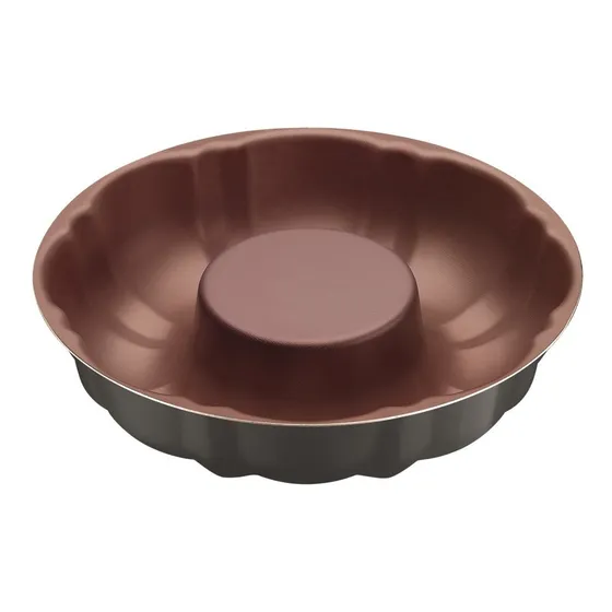 Molde para Budin Tramontina Vermont de Aluminio con Revestimiento Interno Cobre Antiadherente Starflon Max Grafito 24 cm 2 L