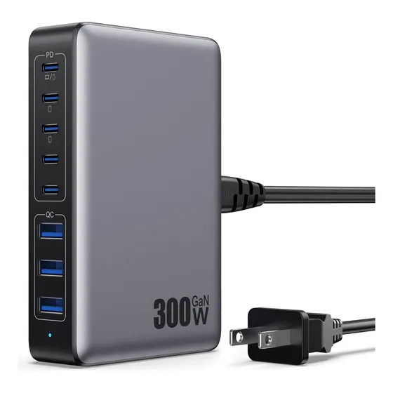 Hub Regleta Estacion De Carga Rapida 5 Usb-c + 3 Usb-a 300w