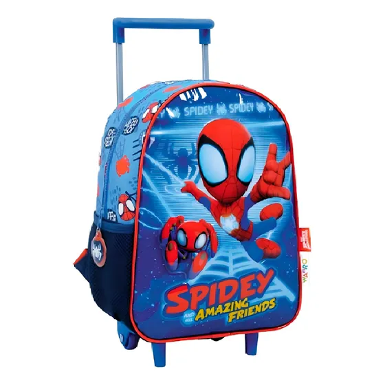 Mochila Carro Spidey Amazing Friends 12 Pulgadas Color Azul