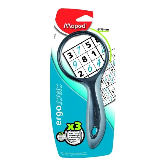 Lupa Maped Ergologic Aumento X3 75mm Blister x unidad