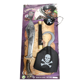 Set Pirata Accesorios Espada Parche Garfio Juguete Cotillon Set Pirata Accesorios Espada Parche Garfio Juguete Cotillon