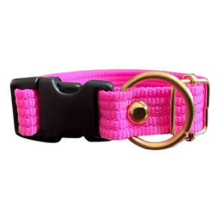 Collar Nylon Mascotas Perro Ajustable 30-48 Cm - Rosa Collar Nylon Mascotas Perro Ajustable 30-48 Cm - Rosa