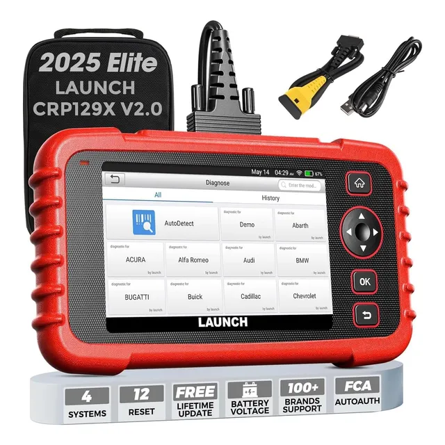 Escaner Launch X431 Crp129 X Calibra Cuerpo De Ac,tpms Nuevo Mas Conector De Tsuru Gratis 