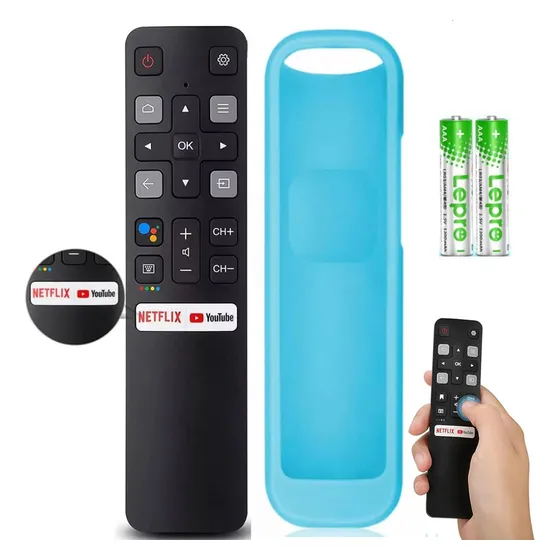 Kopira Control Remoto Para Tcl Smart Android Tv Rc802v,Canales rápidos Netflix YouTube, Mando a distancia compatible con televisores TCL Android.