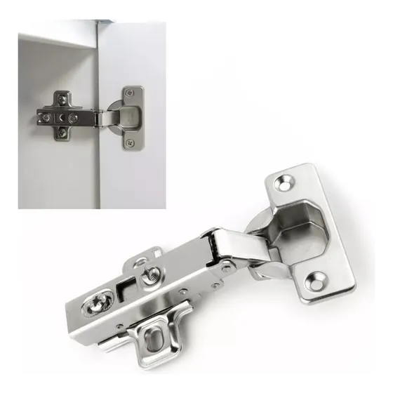 Set 2 Bisagras Rectas Cierre Suave 26 Mm Reten Mueble Pernos