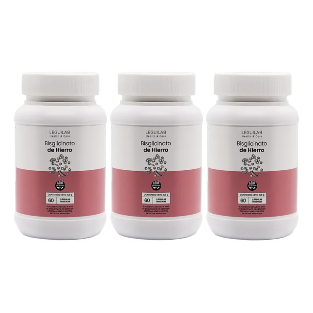 Leguilab X3 Bisglicinato Hierro Suplemento Alimentario 60c