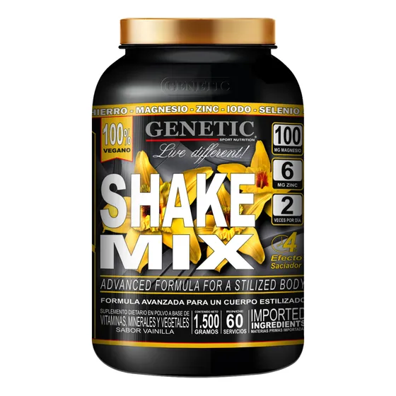 60 Serv 1.5k Batido Reemplaza Comida Vegan Shake Mix Genetic