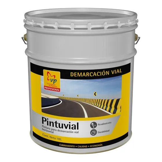 Pintura De Tráfico Amarillo Mate Pintuvial 5 Galones Vp 