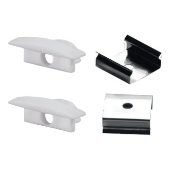 Kit De Instalación Para Perfil Aluminio Visible Rectangular 