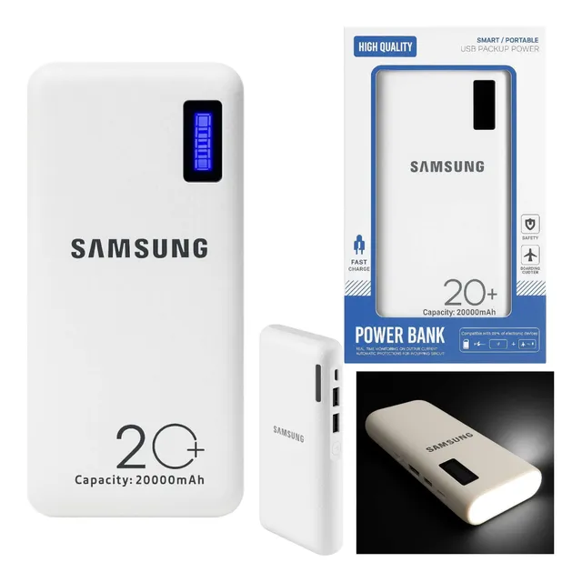 Cargador Portatil Power Bank 20000mah Con Linterna