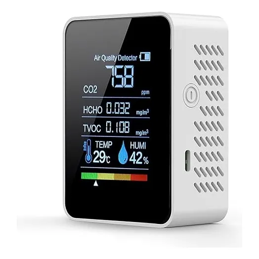 Monitor De Co2 De Calidad Del Aire Blanco Detector De Aire