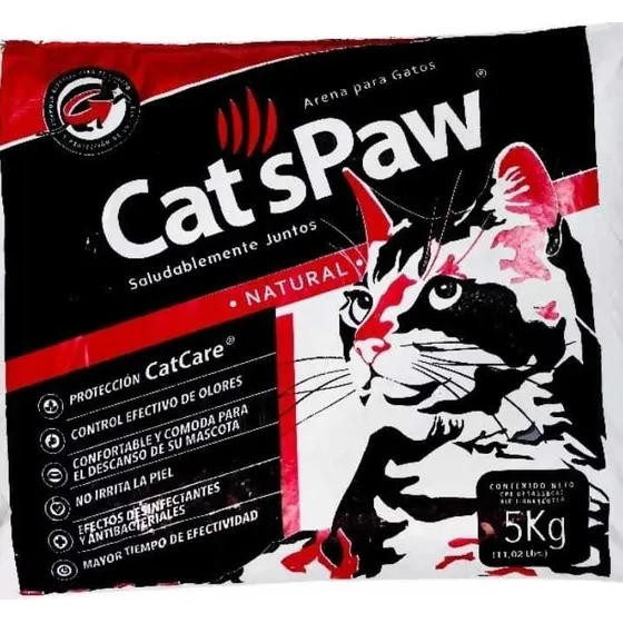 Arena Para Gatos Lecho Sanitario Cats Paw 5 Kg