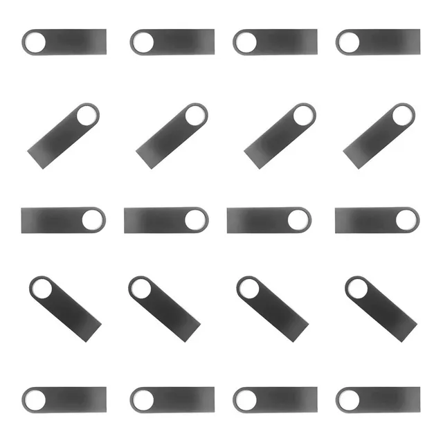 Kit De 20 Memoria Usb 16gb Metálica Plata Bulk Suelta Nueva