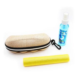 Kit 3 En 1 Estuche Para Lentes + Líquido + Paño Kit 3 En 1 Estuche Para Lentes + Líquido + Paño